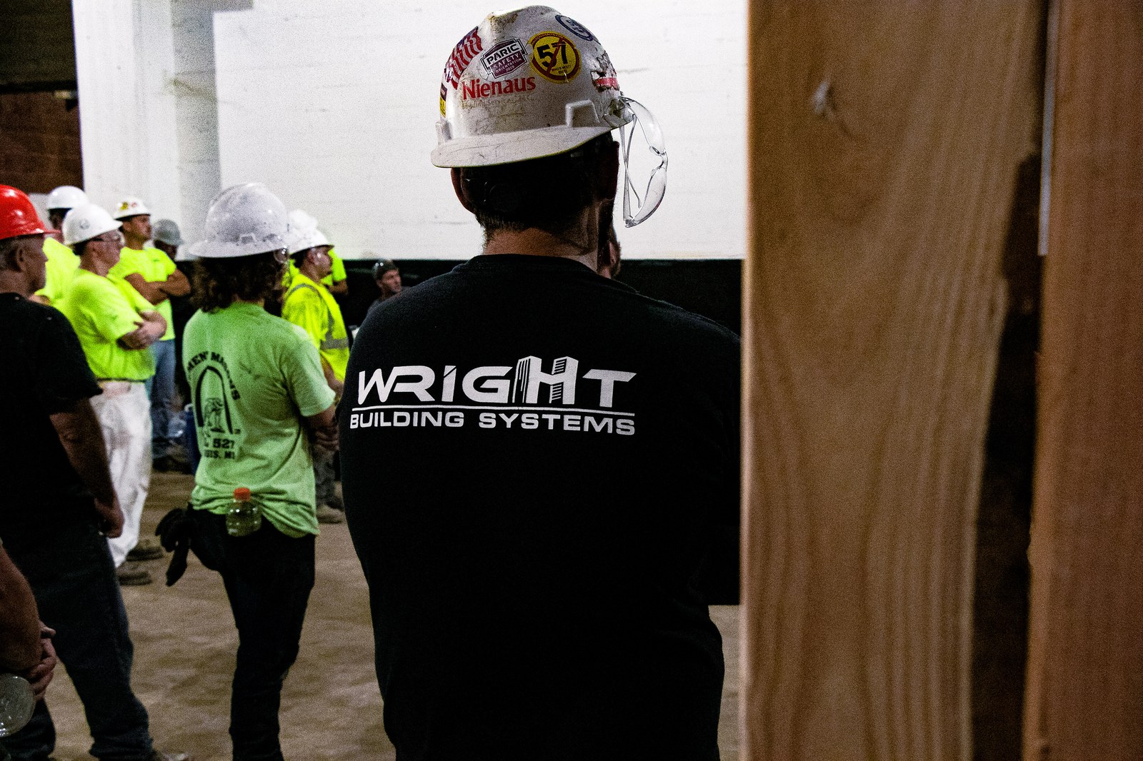 The Wright Building Systems crew on a job site